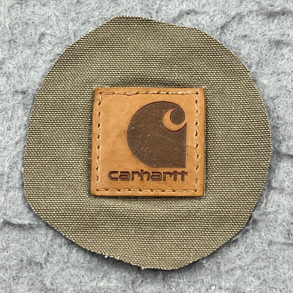 Carhartt‎ Leather Patch 1.25" Brown Logo Replacement Tag Patch On Arts Crafts